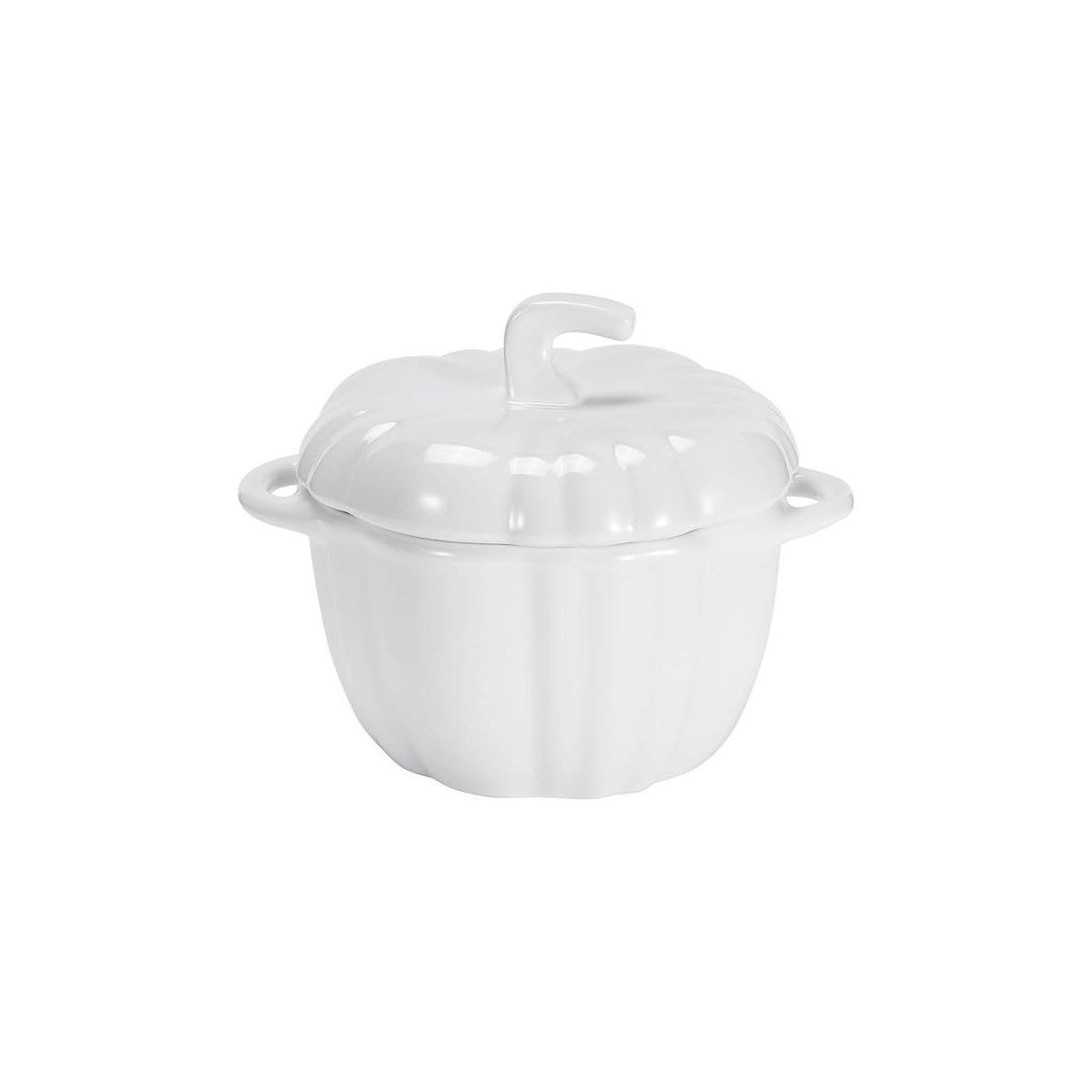 Bruntmor Pumpkin Ramekins 6 oz Bowl with Lid - White | Target