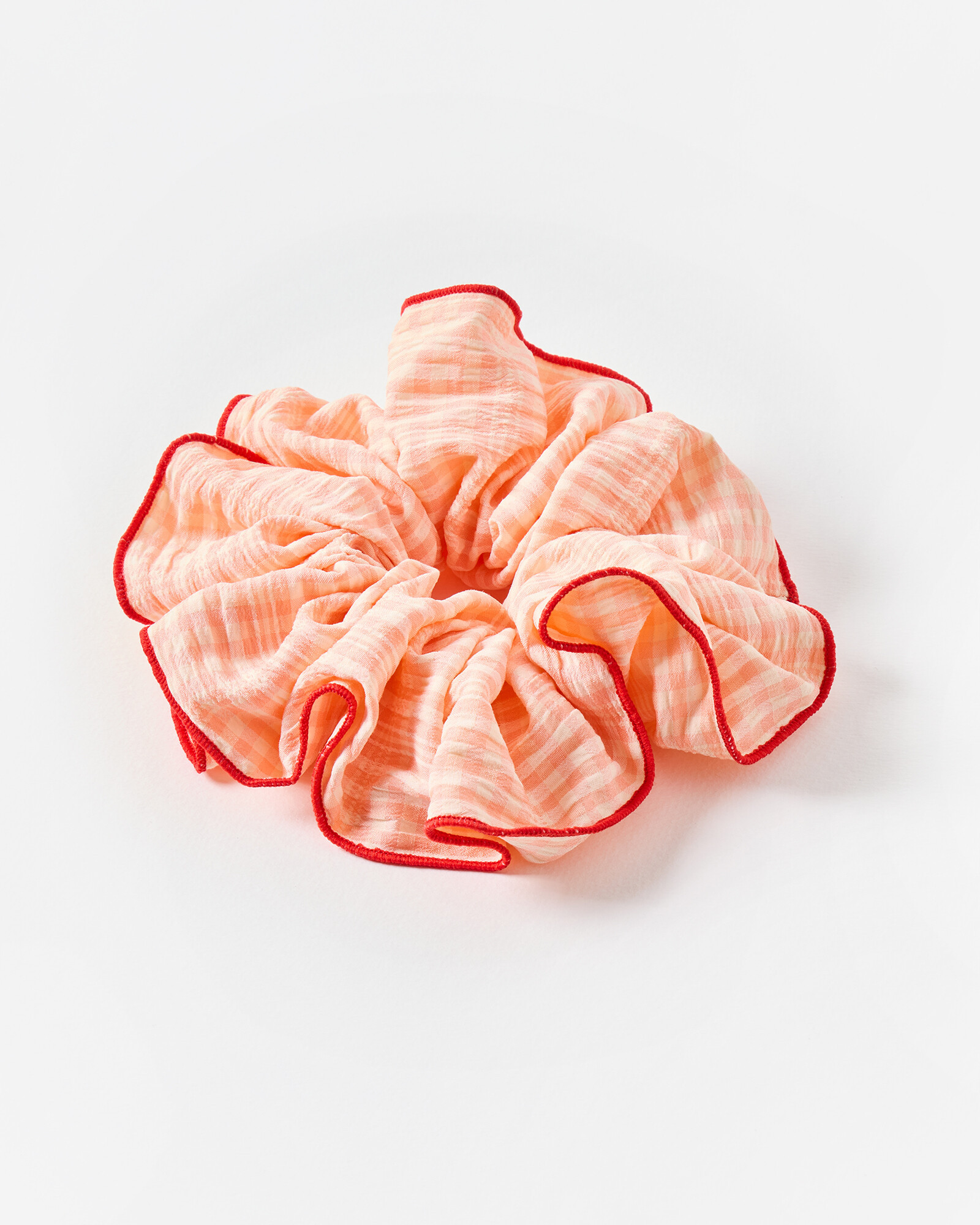 Marley Pink Checked Large Scrunchie | Oliver Bonas | Oliver Bonas (Global)