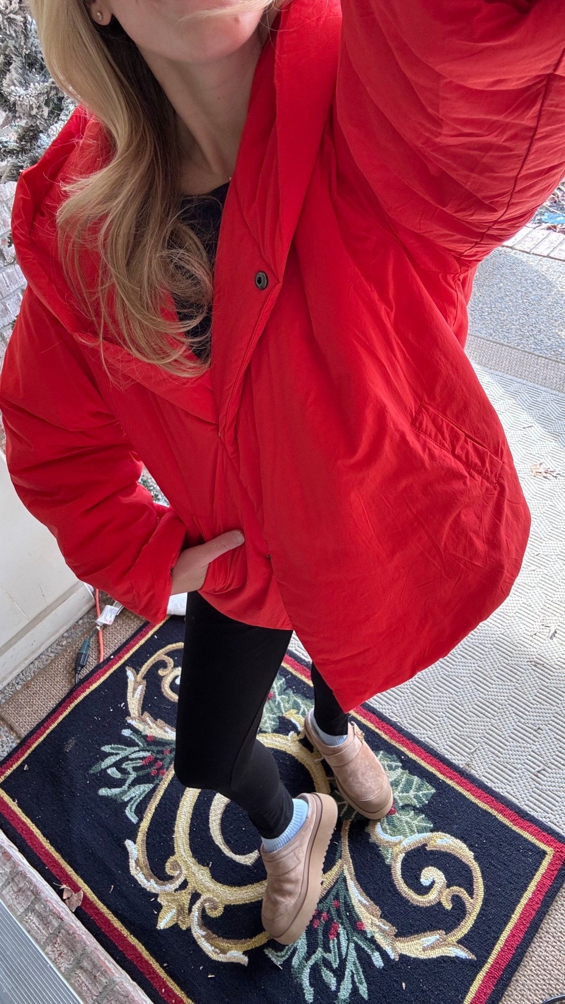 Winter outfit red puffer coat black Friday cyber Monday

#LTKHoliday #LTKGiftGuide #LTKCyberWeek