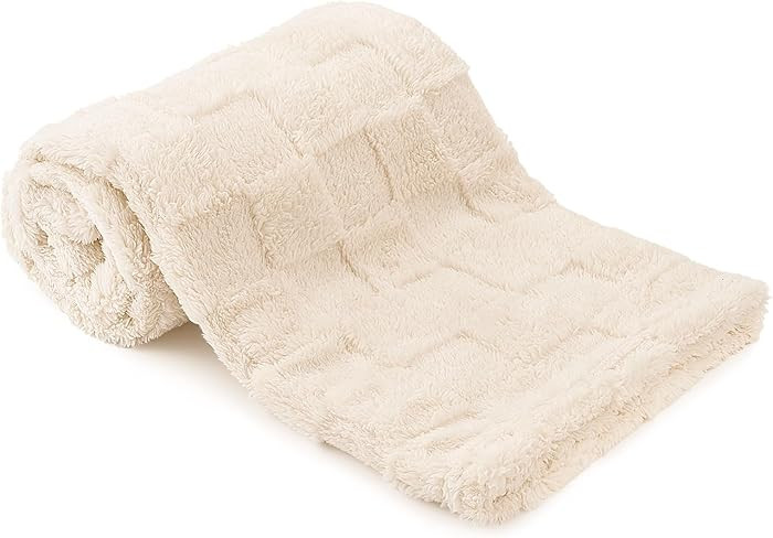 Plush Soft with Square Checkered Baby Blanket,Fleece Infant Toddler Blankets for Girls Boys,Warm ... | Amazon (US)