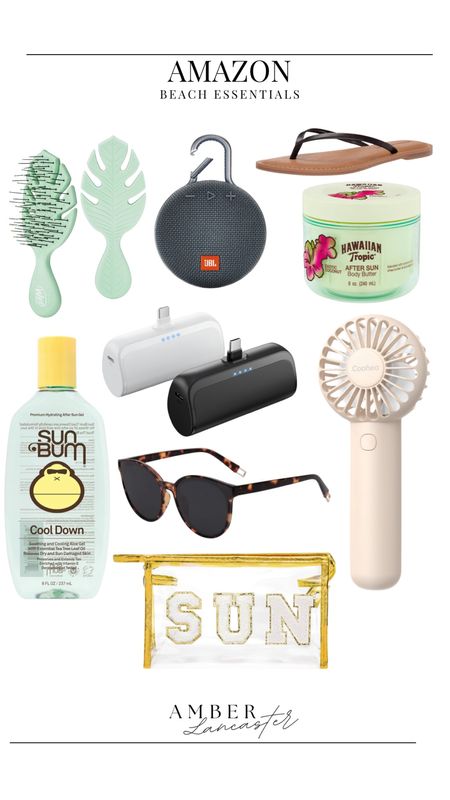 Amazon beach essentials! 

Speaker, sunscreen, vacation, mini fan, brush, portable battery pack, sunglasses, summer, spring 

#LTKfindsunder50 #LTKtravel #LTKfindsunder100