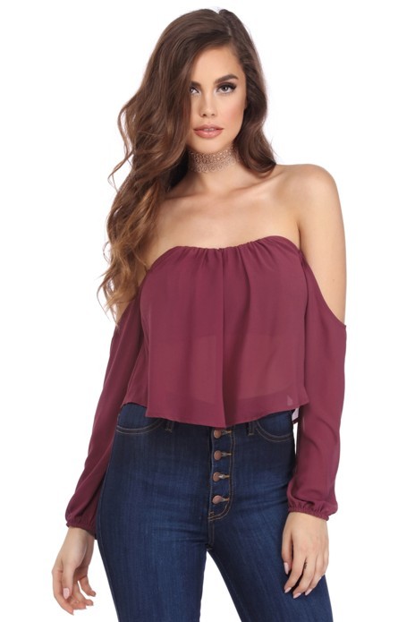 Mauve Sheer Thing Crop Top | Windsor Stores