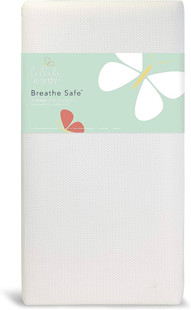 Lullaby Earth Breathe Safe 2-Stage Breathable Crib Mattress - Chemical Free, Dual Firmness Natura... | Amazon (US)