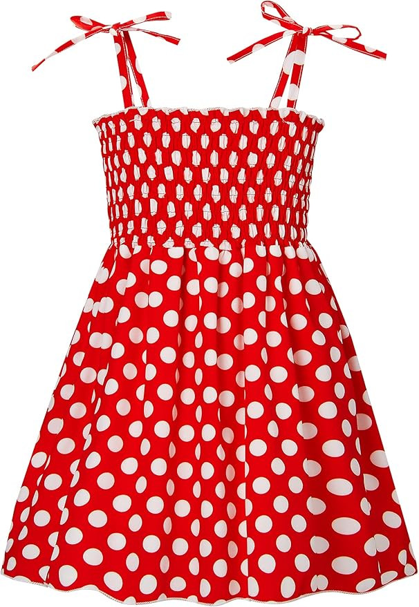 Vieille Toddler Baby Girls Summer Dress Sling Straps Princess Sundress Floral Printed Casual Beac... | Amazon (US)