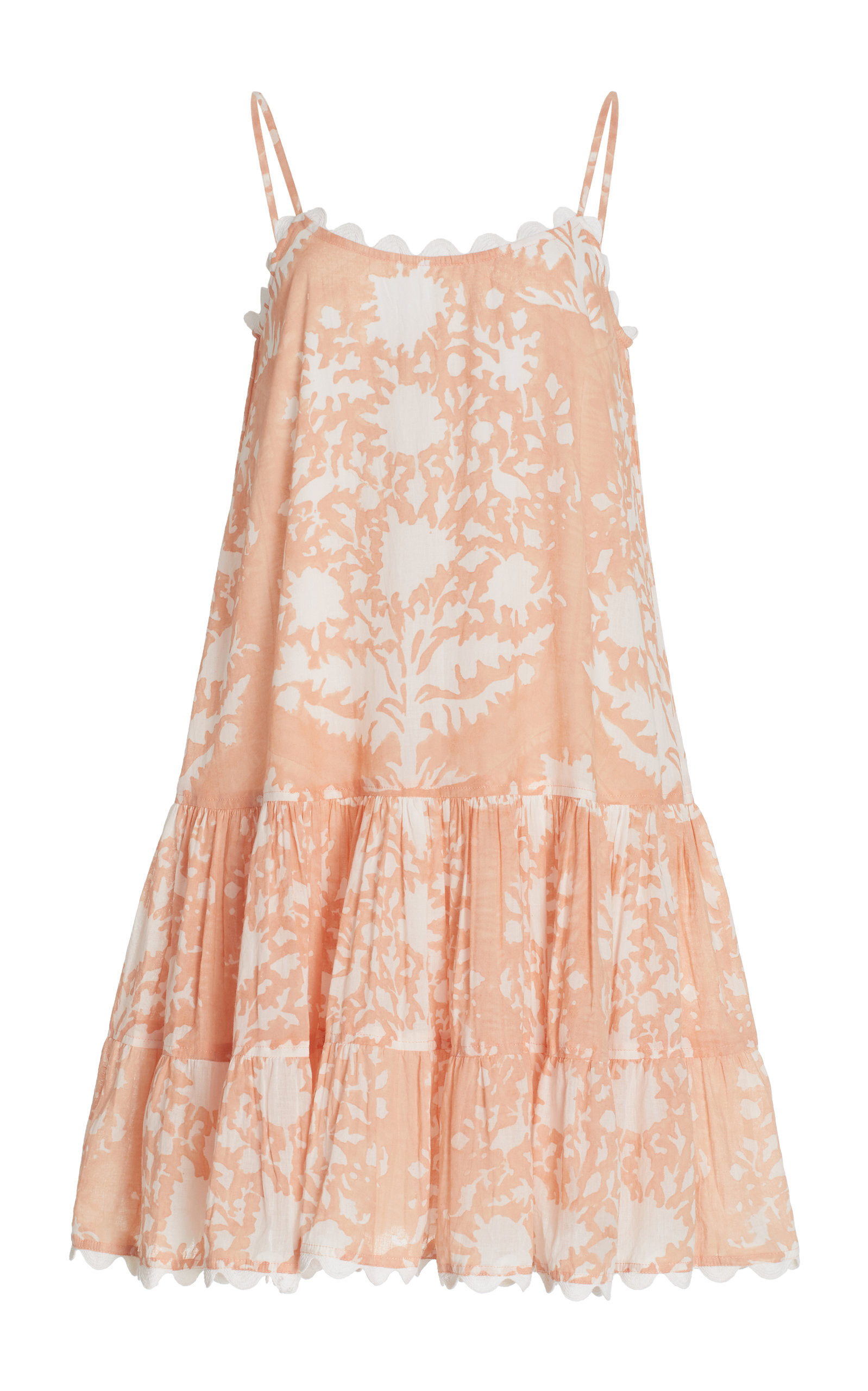 Scallop-Trimmed Palladio-Print Cotton Mini Dress | Moda Operandi (Global)