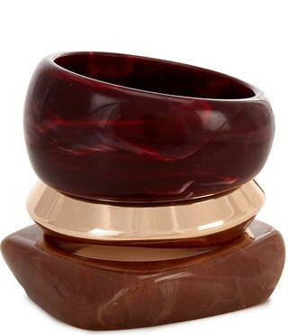 Anna  Ava Chunky Resin Statement Bangle Bracelet Set - Multi | Dillard's
