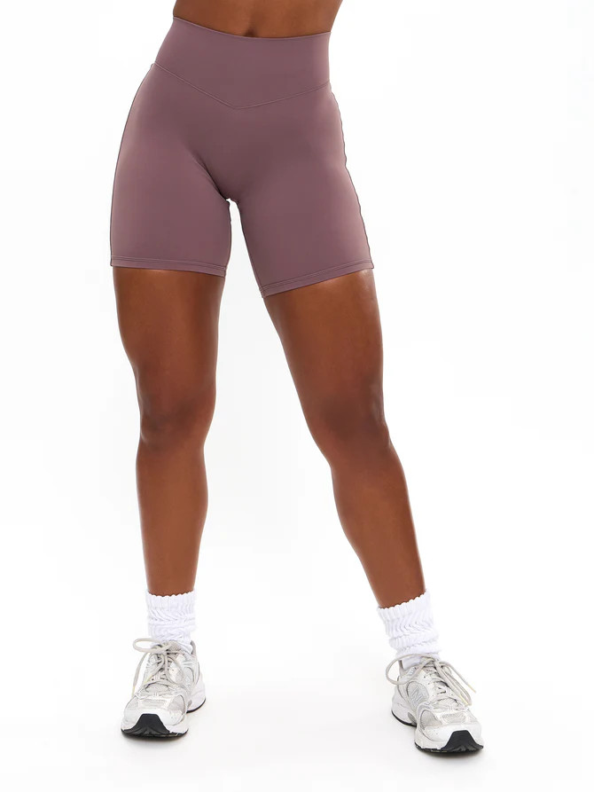 Aggressive Scrunch Short 7" - Mocha Berry | Buffbunny