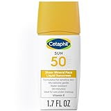 Cetaphil Sheer 100% Mineral Liquid Sunscreen for Face With Zinc Oxide Broad Spectrum SPF 50 Formu... | Amazon (US)
