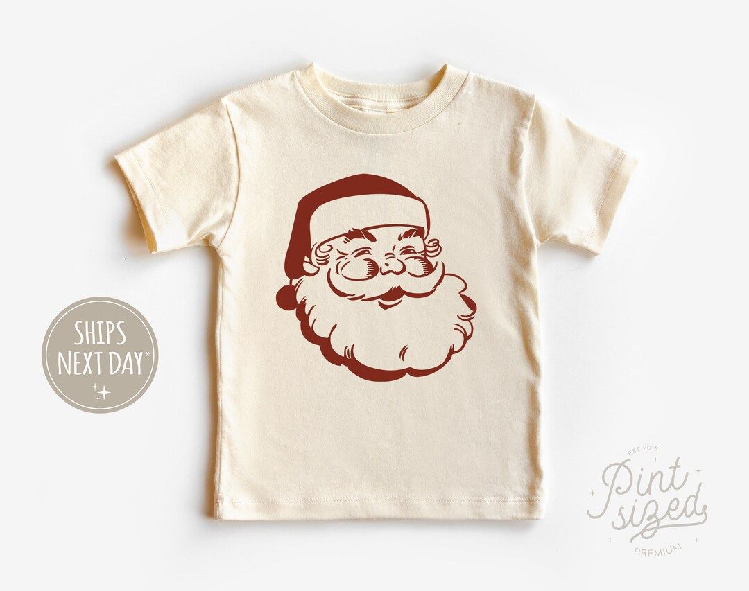 Retro Santa Toddler Shirt  Cute Christmas Kids Shirt  - Etsy | Etsy (US)