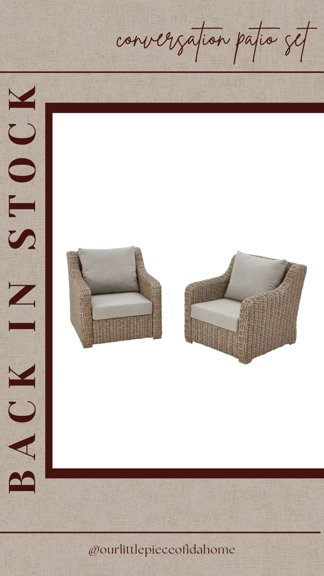 I linked this conversation patio set because it has the relaxed, high-end outdoor look I love without the luxury price tag.

I’m drawn to the woven texture, neutral cushions, and timeless design. It creates an inviting place to gather while helping a patio or porch feel warm, comfortable, and thoughtfully finished. Shop the full set below.
@Walmart 

 #LTKU #LTKHome #LTKSaleAlert