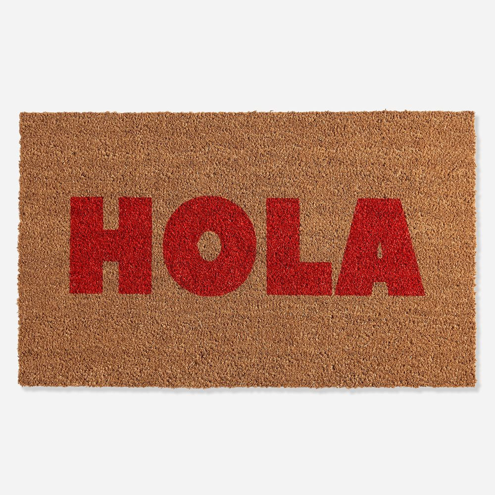 Nickel Designs Hand-Painted Doormat, Hola | West Elm (US)