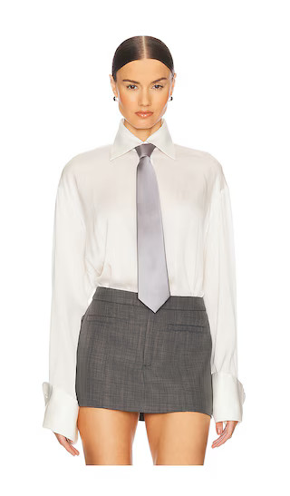 The Relaxed Silk Shirt in White | Revolve Clothing (Global)