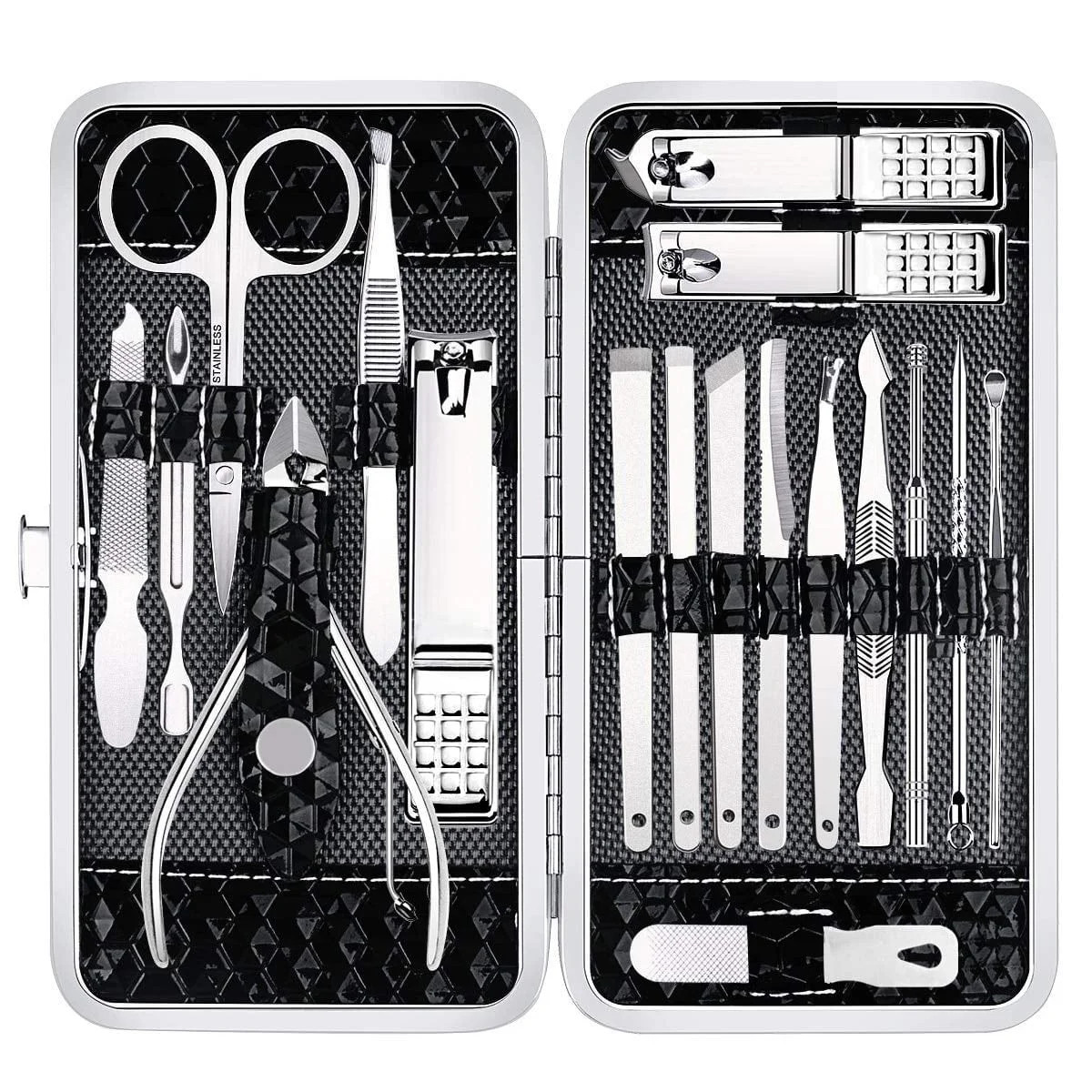 Nail Clippers Set Fingernail and Toenail Clipper Cutters, Manicure Pedicure Kit 18 Pieces Stainle... | Walmart (US)