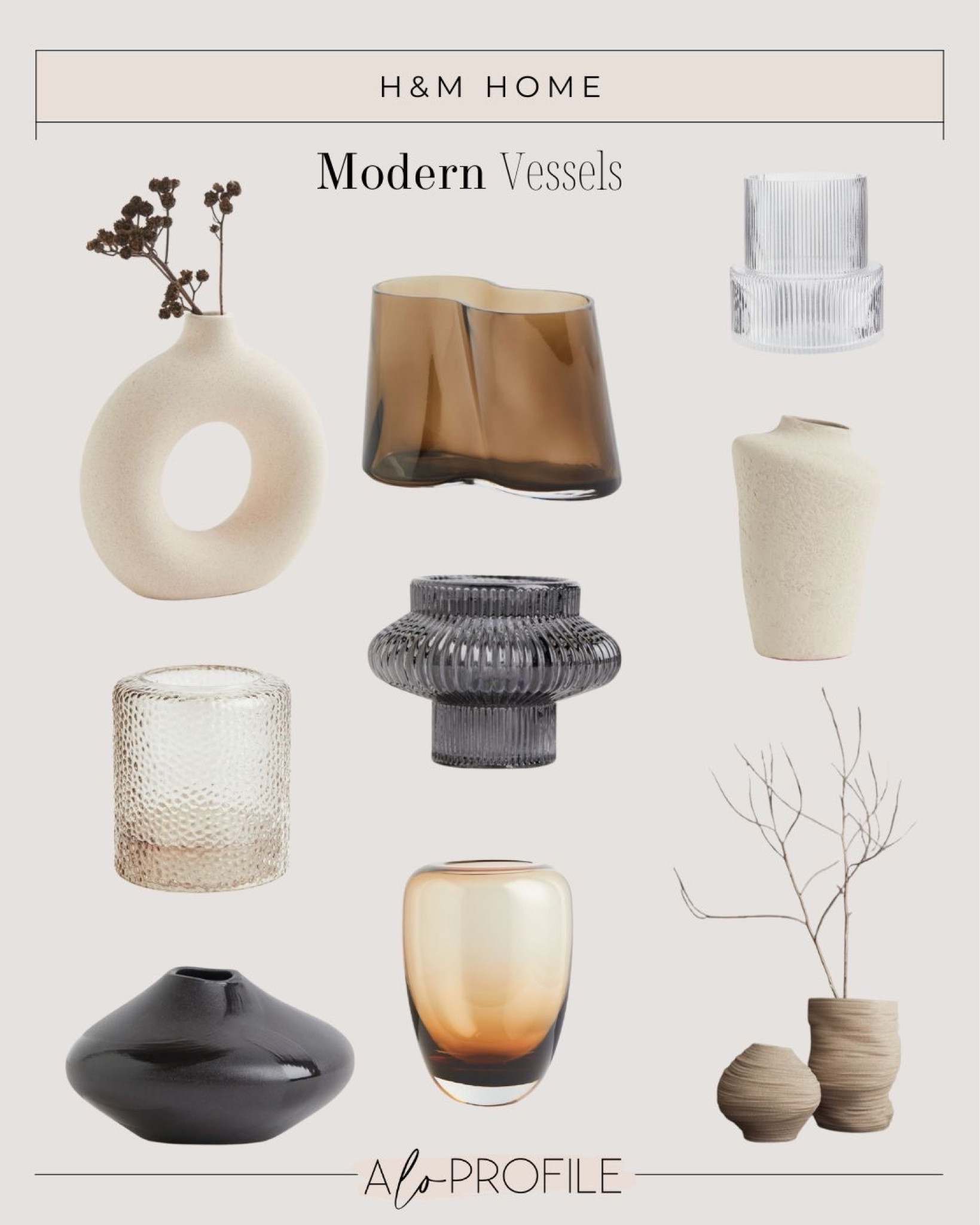 H&M Home Decor // modern vessels, modern flower pots, h&m home, glass vases, ceramic vase, modern vase, modular vase, reeded vase, tea light holders, natural decor, neutral decor, irregular pots, flower decor

#LTKhome