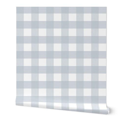 2" smoke Blue Buffalo Plaid copy Wallpaper | Spoonflower | Spoonflower