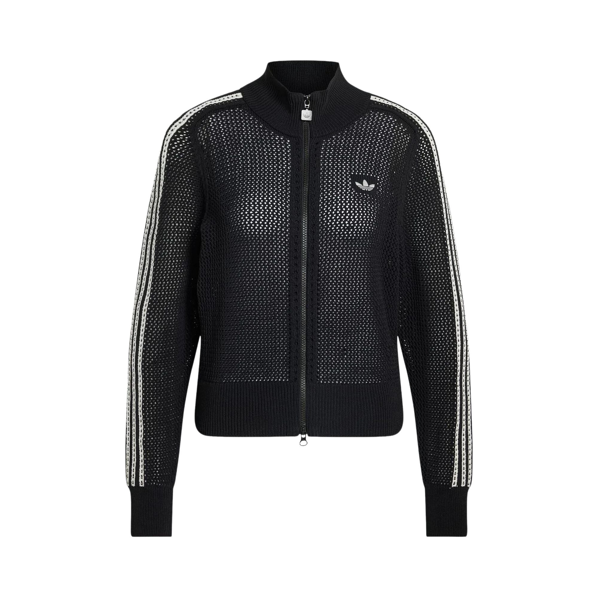 Adidas Knitted Crochet Firebird Track Top 'Black' | Women's Size XS | GOAT