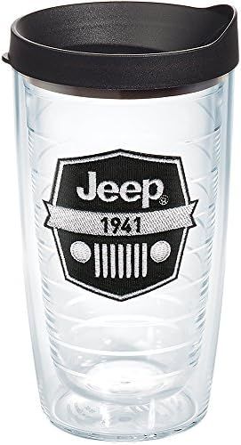 Tervis 1267876 Jeep Brand - Logo Tumbler with Emblem and Black Lid 16oz, Clear | Amazon (US)