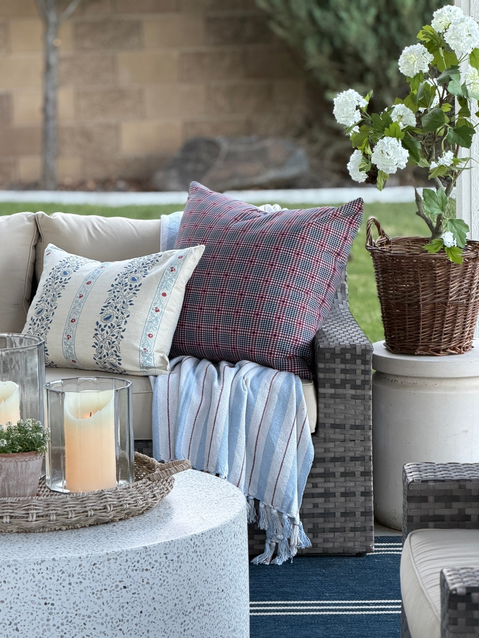 Loving this cozy subtle Americana patio situation. ✨

#LTKSeasonal #LTKHome