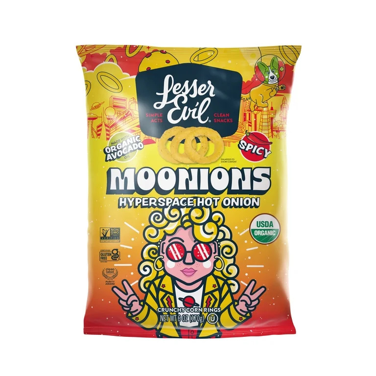 Lesser Evil Moonions, Hyperspace Hot Onion 6oz | Walmart (US)