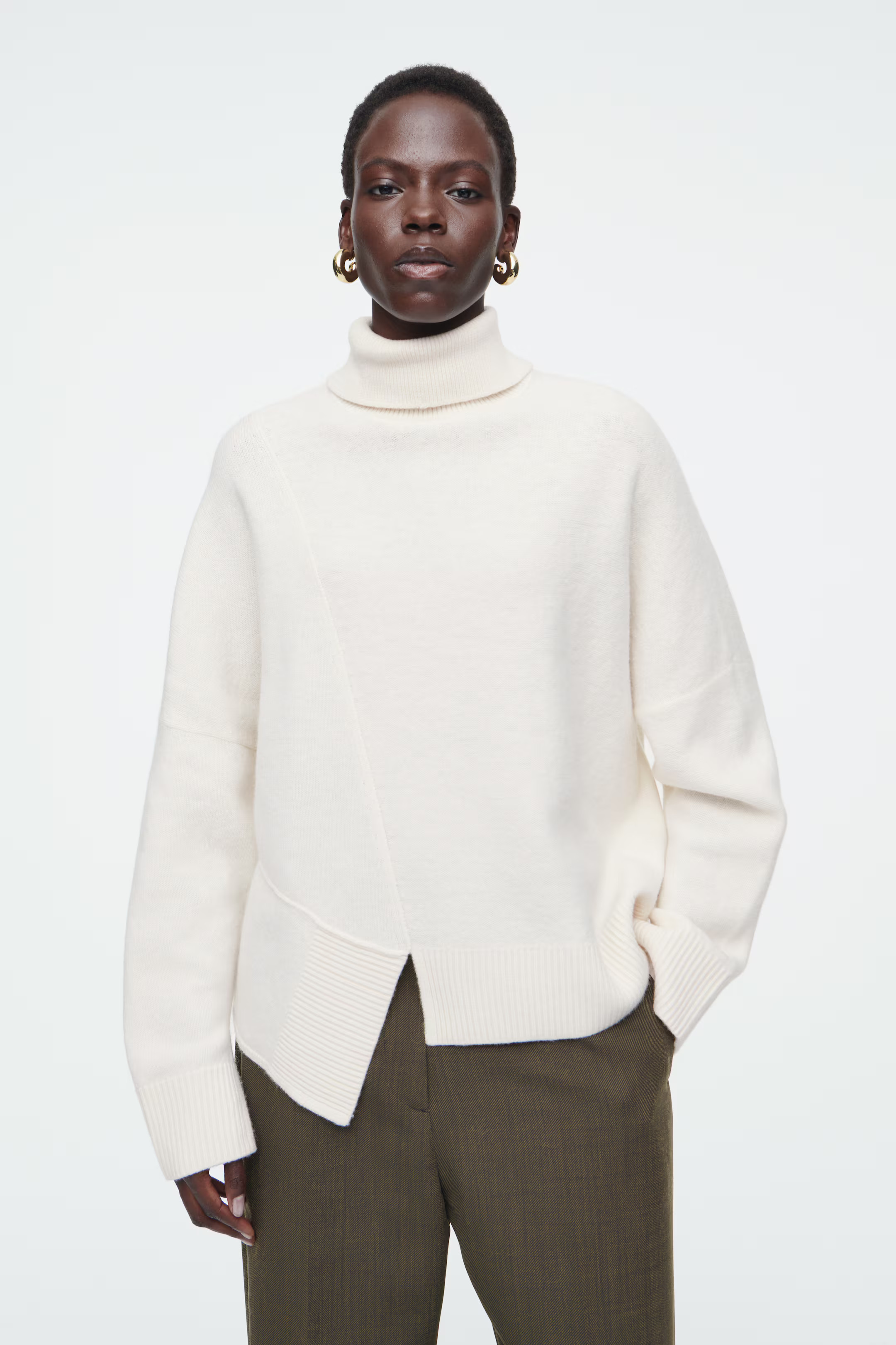 ASYMMETRIC MERINO WOOL JUMPER | H&M (UK, MY, IN, SG, PH, TW, HK)