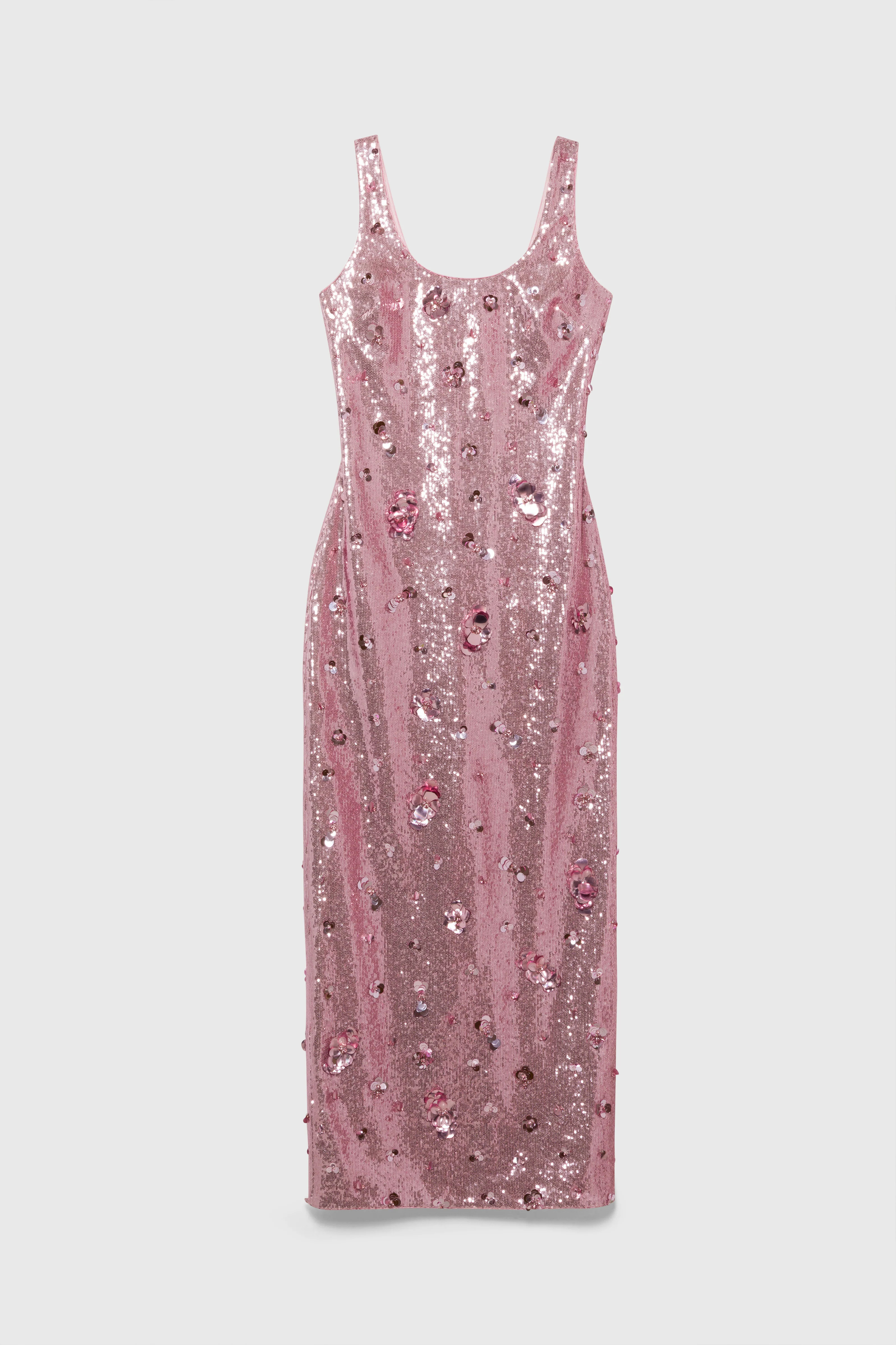SIMKHAI Women's Tindra Embellished Sequin Gown in Dusty Rose, Size 6 | Simkhai