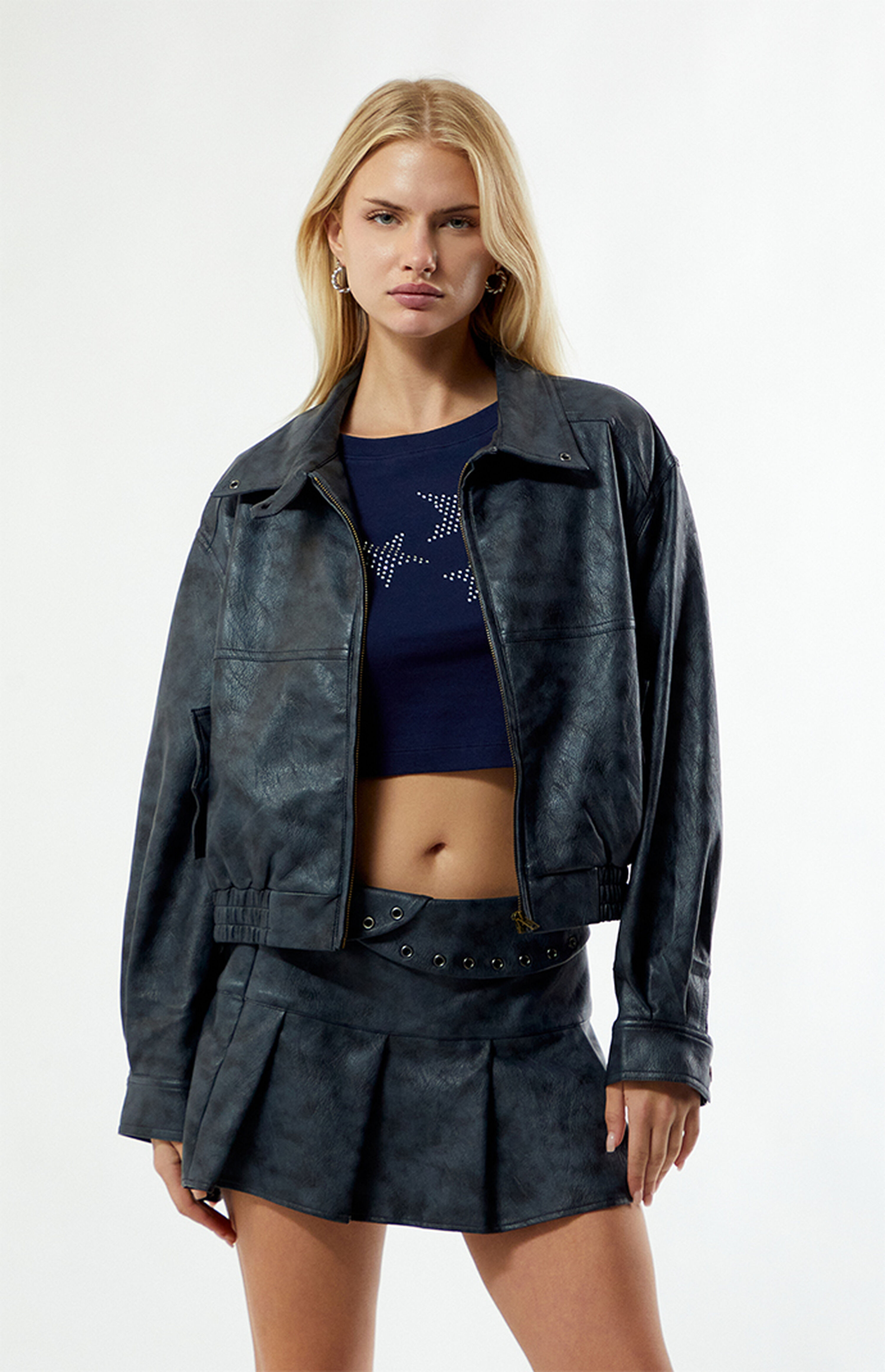 Zemeta Faux Leather Darker Dream Jacket | PacSun