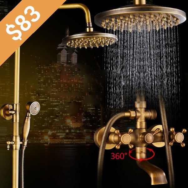 Antique Brass/Oil Rubbed Bronze Bathroom Shower Faucet Set In Wall Bathtub Shower Faucet Bath Shower | Wish