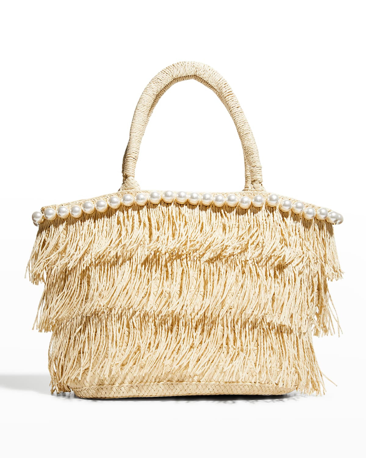 Mellie Pearly Fringe Tote Bag | Neiman Marcus
