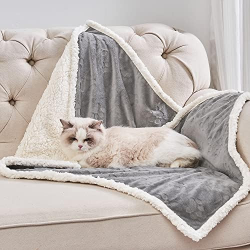 Qeils Pet Blankets for Cats - Waterproof Cat Blanket Washable - Sherpa Fleece Puppy Blanket, Soft... | Amazon (US)
