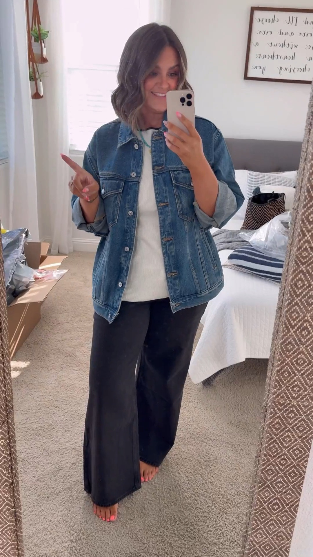 Abercrombie favorites

Denim jacket, medium (sized down!)
Top, large
Jeans, 31 curve love (if your hips/booty aren’t wider than your middle, stick with the regular cut!)

Size 12, midsize, Jean jacket, wide leg denim, wide leg jeans, fall outfit 



#LTKFindsUnder100 #LTKMidsize