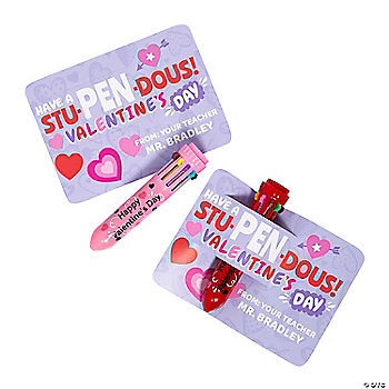 Personalized Shuttle Pen Valentine Exchanges with Card for 12 | Oriental Trading | Oriental Trading Company
