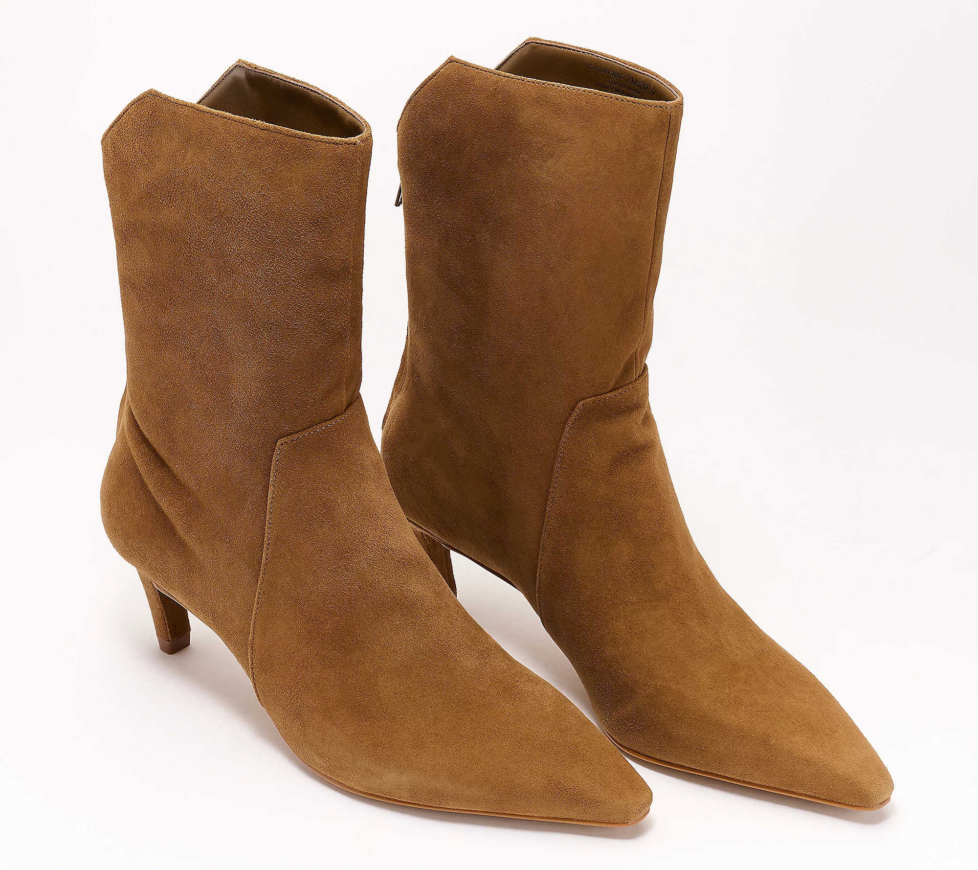 Vince Camuto Leather or Suede Mid Shaft Boots - Quindele | QVC