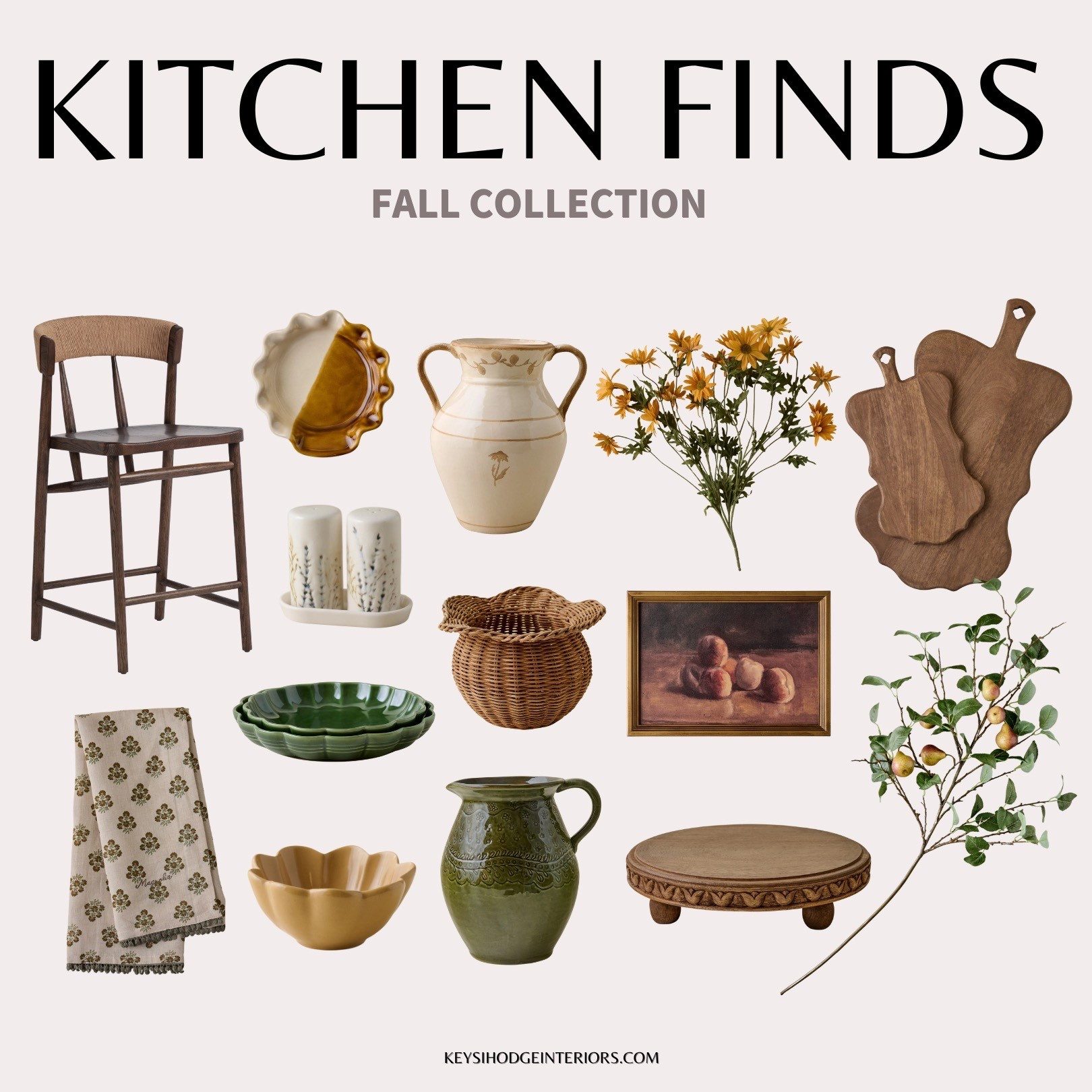 Fall in the kitchen is all about warmth and texture. This collection has a little bit of everything, classic pottery, rustic wood accents, cozy linens, and those small details that make the space feel inviting. 🍂

Shop my favorite fall kitchen finds below.

#FallDecor #KitchenStyle #CozyKitchen #HomeInspo #NeutralFallDecor #FallTouches #KitchenDecor

#LTKSeasonal #LTKHome #LTKStyleTip