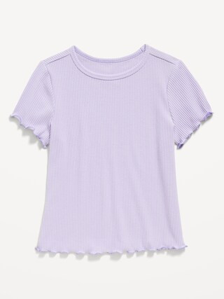 Short-Sleeve Lettuce-Edge T-Shirt for Toddler Girls | Old Navy (US)