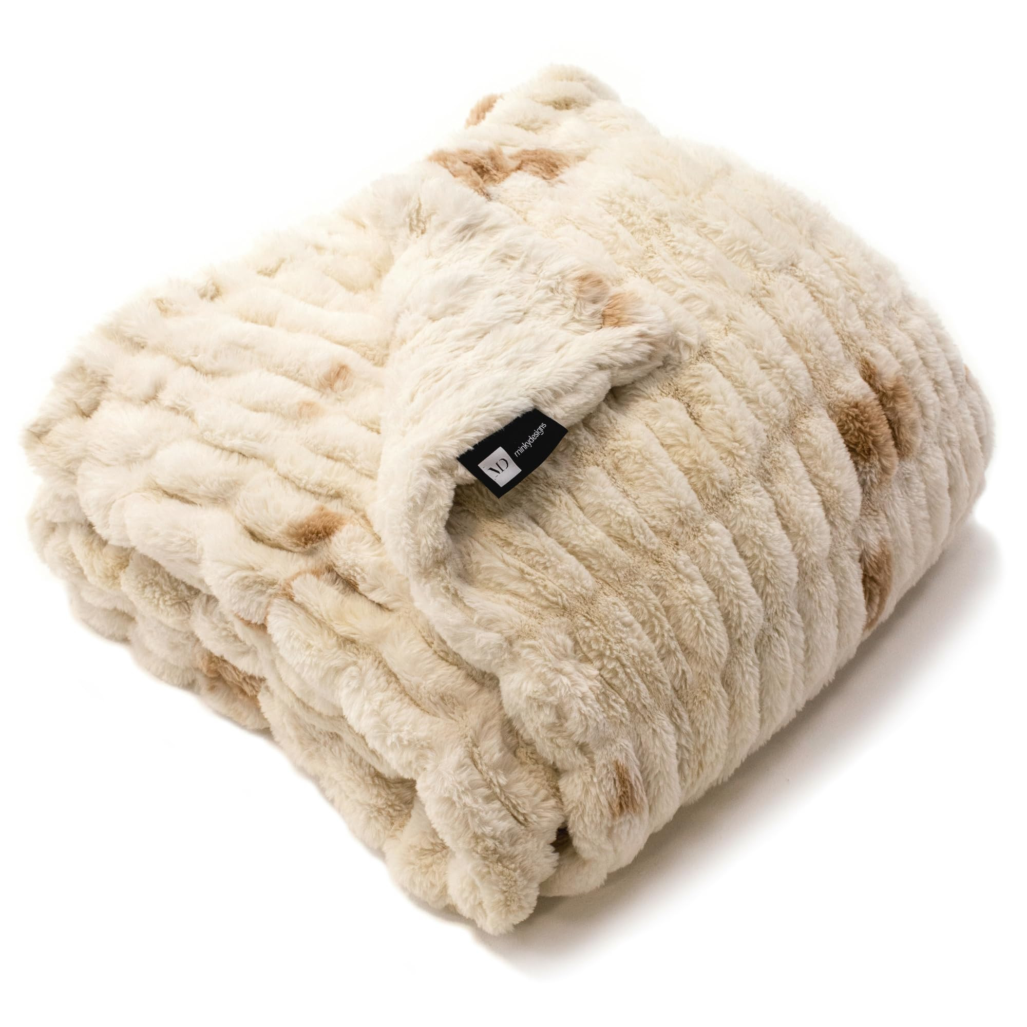 Minky Designs Crème Brulee Minky Blanket – Ultra Soft Faux Fur Throw Blanket for Couch, Bed & ... | Amazon (US)