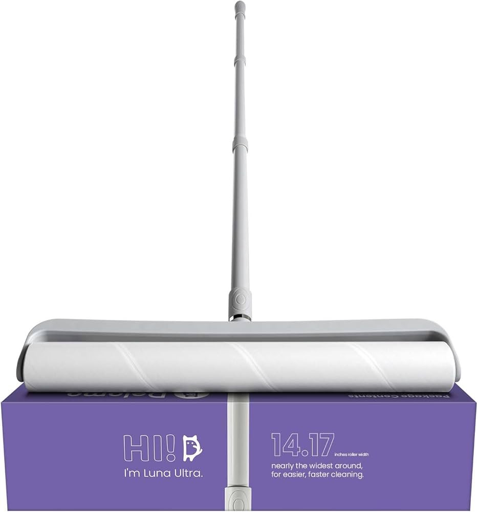 Large Lint Rollers for Carpet, Sticky Rollers for Floor DELOMO 14 in with 3 Extendable Handle,Lon... | Amazon (US)