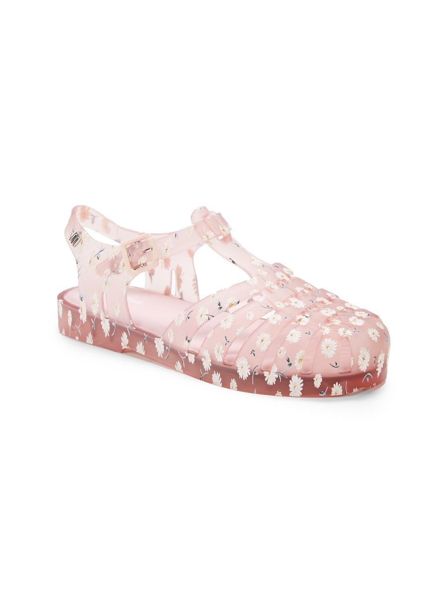 Mini Melissa Girl's Floral-Print Sandals - Pink Clear - Size 1 (Child) | Saks Fifth Avenue OFF 5TH