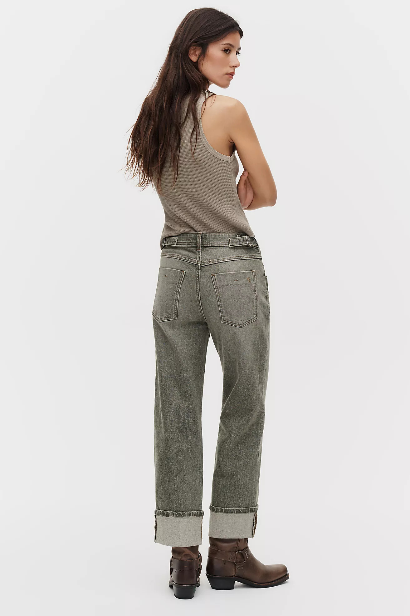 Pilcro Celeste Boyfriend Mid-Rise Relaxed Straight-Leg Jeans | Anthropologie (US)