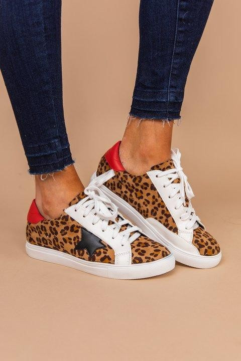 Let's Get Wild Brown Leopard Sneakers | The Mint Julep Boutique