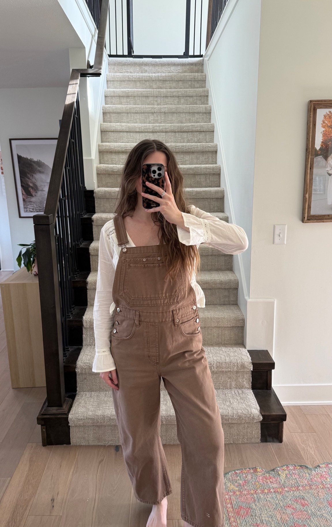 wearing a small in top, 100% cotton under $30, love the details! Sized up in overalls while I was pregnant, wearing a medium! I think they run a little small! 

Postpartum, nursing friendly, mom outfit 

#LTKootd