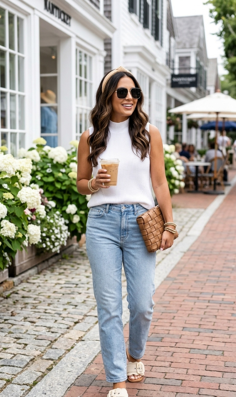 The kind of casual outfit that always looks effortlessly expensive 🤍 This neutral knit + denim combo gives the prettiest Nantucket/Hamptons inspired quiet luxury vibe for summer days, coffee runs, travel, and elevated everyday style.

Timeless, feminine, and so easy to wear ✨

Linked my exact look in LTK.

#ltkstyle #nantucketstyle #quietluxury #coastalgrandmother #summeroutfit #oldmoneyaesthetic #neutralfashion #casualchic #hamptonsstyle #elevatedstyle 

 
