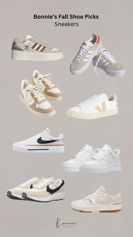 Bonnie’s Fall Shoe Picks: Sneakers 😍 Fall Footwear | White Sneakers | Neutral Tennis Shoes | Fall Sneakers | AF1 | Vejas | Adidas Sneakers | Nike Sneakers

#LTKstyletip #LTKshoecrush #LTKSeasonal