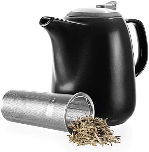 Tealyra - Jove Porcelain Large Teapot Black - 34.0-ounce (3-4 cups) - Japanese Made - Stainless S... | Amazon (US)