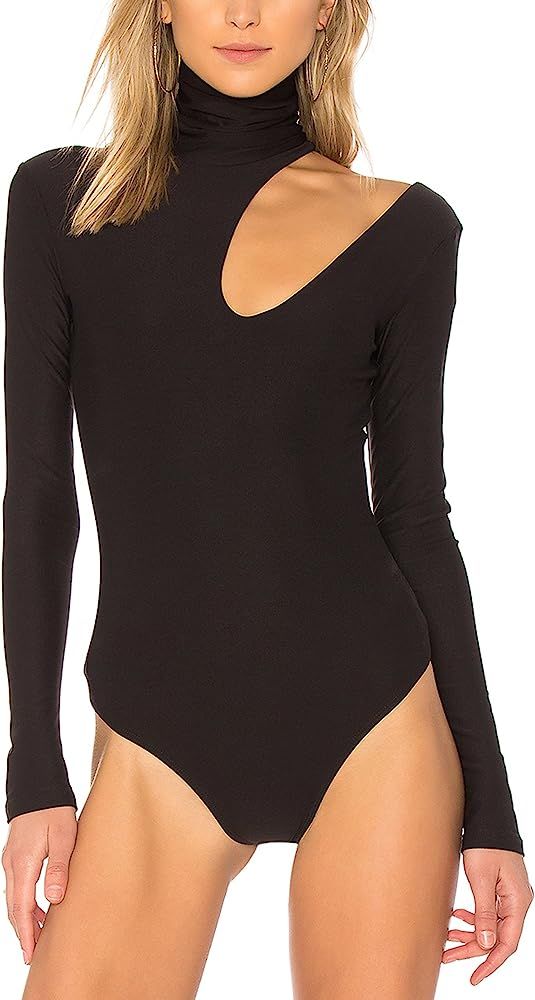 May&Maya Women's Sleek Turtleneck Cutout Shoulder Bodysuit | Amazon (US)