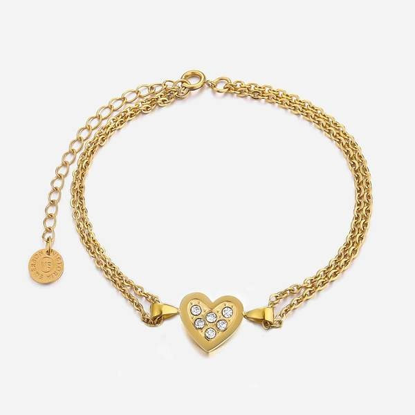 Aria Dainty Bracelet -Heart | Victoria Emerson