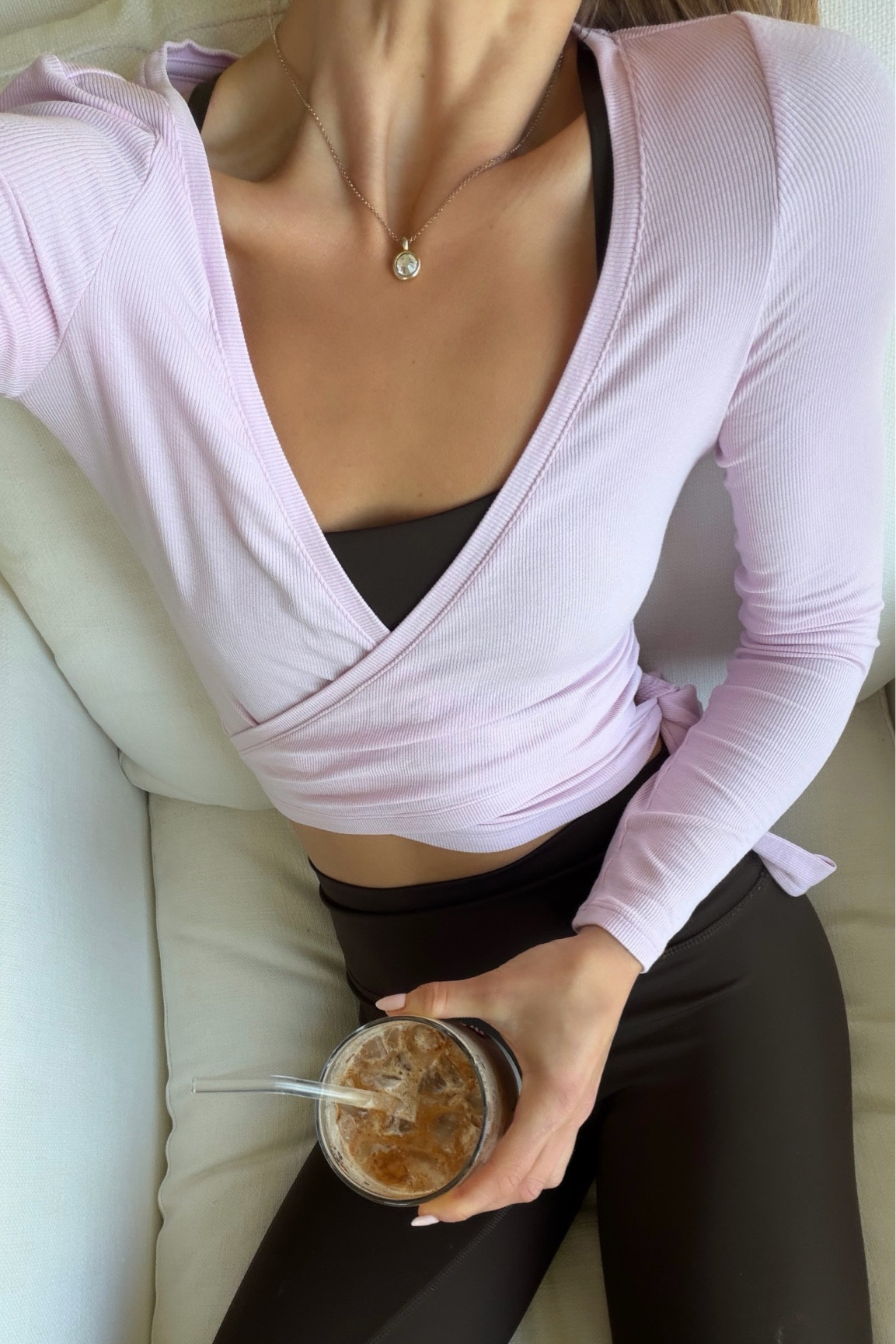 favorite wrap top! Perfect to throw over an active work set:) 

#LTKActive #LTKfitnessgoals #LTKootd