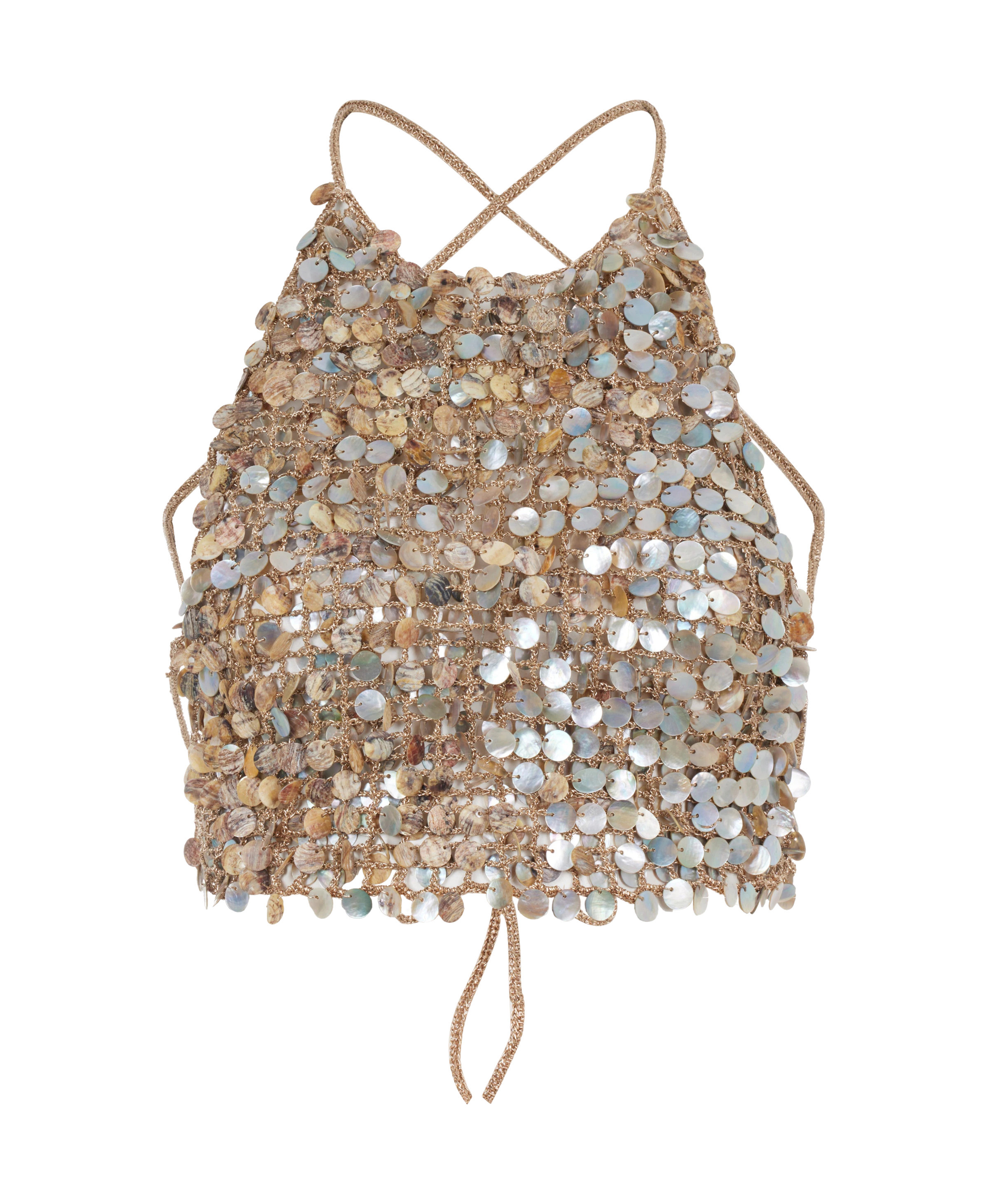 HAND-CROCHET MOTHER OF PEARL TOP | Seezona