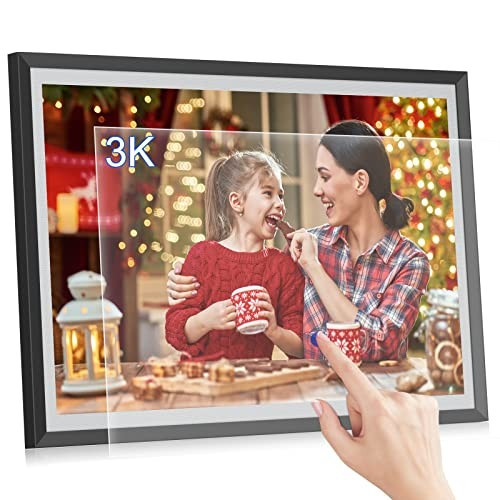 13.5-inch 32GB 3K Dual-WiFi Digital Photo Frame - Smart Digital Picture Frame, Light Sensor, Full... | Amazon (US)