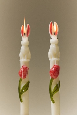 Bunny Taper Candles, Set of 2 | Anthropologie (US)