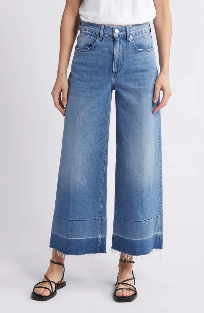 Le Jean Sophia Release Hem Wide Leg Jeans | Nordstrom | Nordstrom